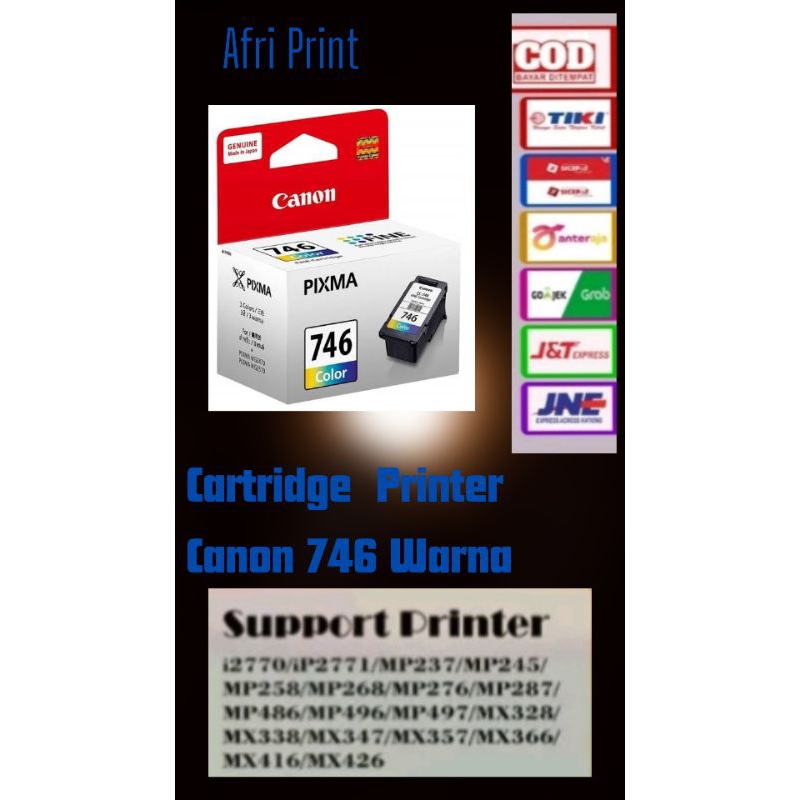 Tinta CATRIDGE Canon 746 warna Compatible new cartridge CL 746 WARNA siap pakai