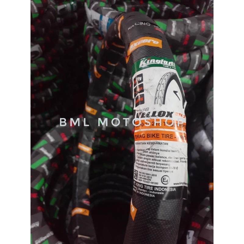 Ban Drag Bike Racing 50/90-17 Kingland Vellox Ban Balap Ring 17 Ban Cacing