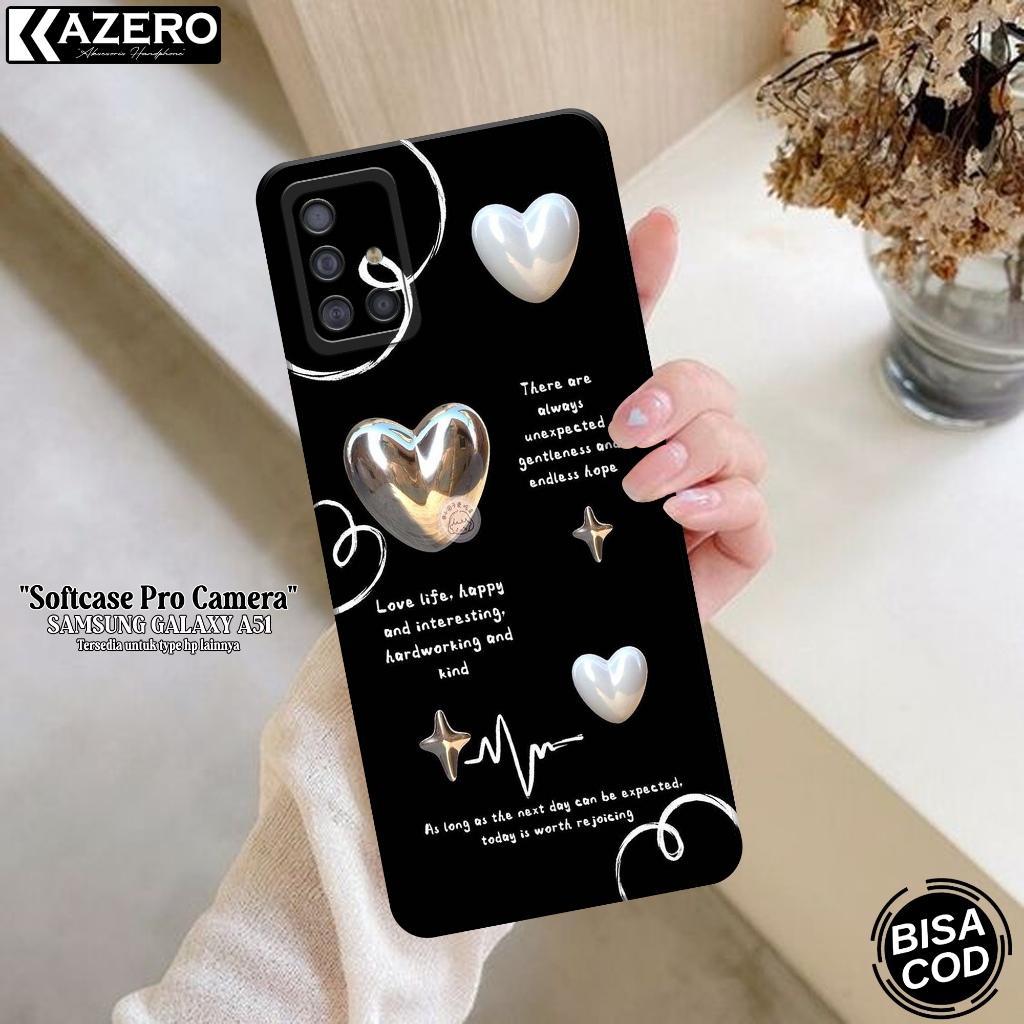 Kesing Samsung Galaxy A51 - Kazero Fashion Case Aesthetic - Case Samsung Galaxy A51 - Pelindung Hp -