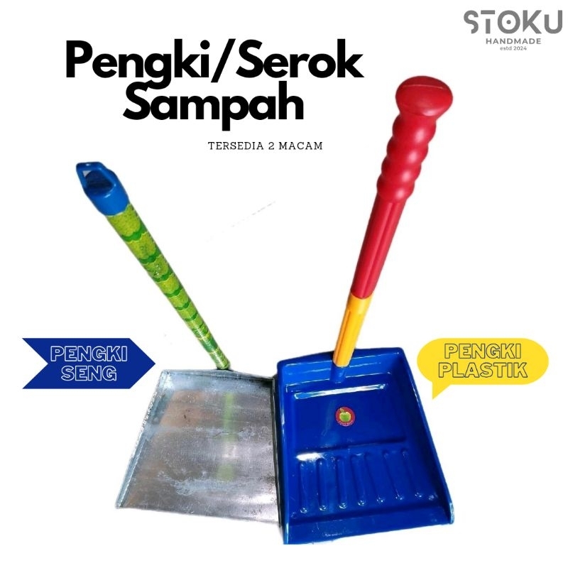 Serok Sampah/ Pengki Plastik/ Pengki Seng/ Cikrak Kuat TEBAL Tahan Lama
