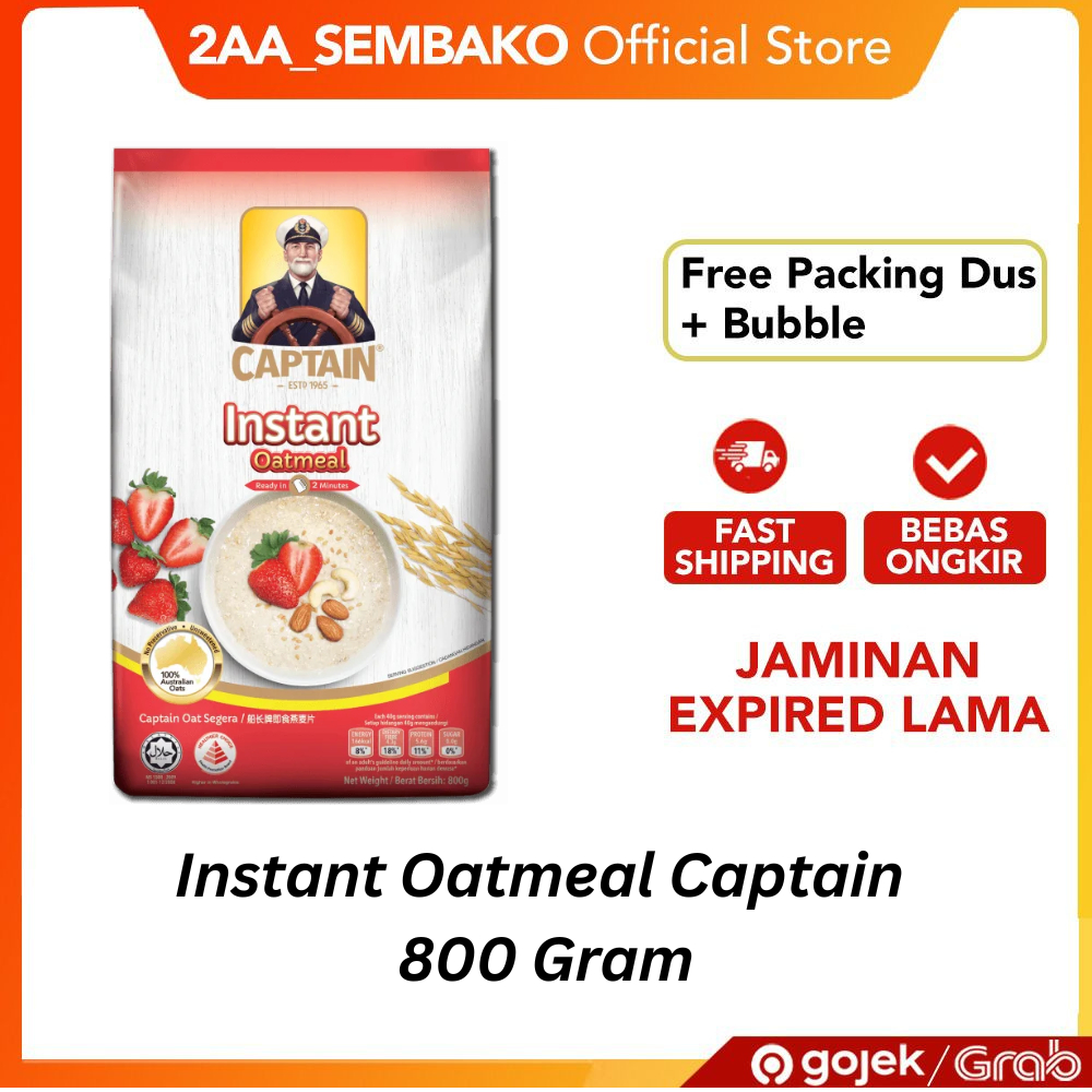 

Captain Oats Instant Oatmeal 800Gr / Quaker Oat