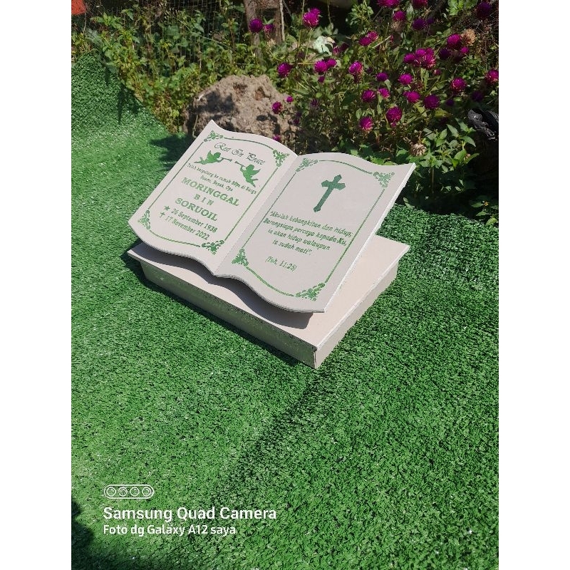 TOMBSTONE /BARU NISAN NON MUSLIM BNTUK BUKU/NISAN GRANIT TILE/NISAN MAKAM