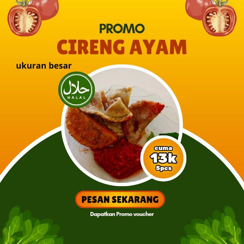 

cireng ayam krispy isi 5 pcs ukuran besar