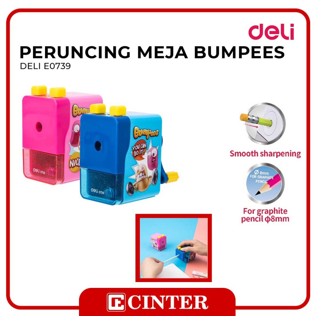 

DELI - PERUNCING / PERAUT PENSIL MEJA PUTAR WARNA BUMPEES E0739