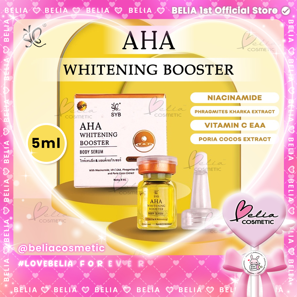 ❤ BELIA ❤ SYB AHA Whitening Booster Body Serum 5ml | moisturizing | Pemutih Tubuh Badan | BPOM