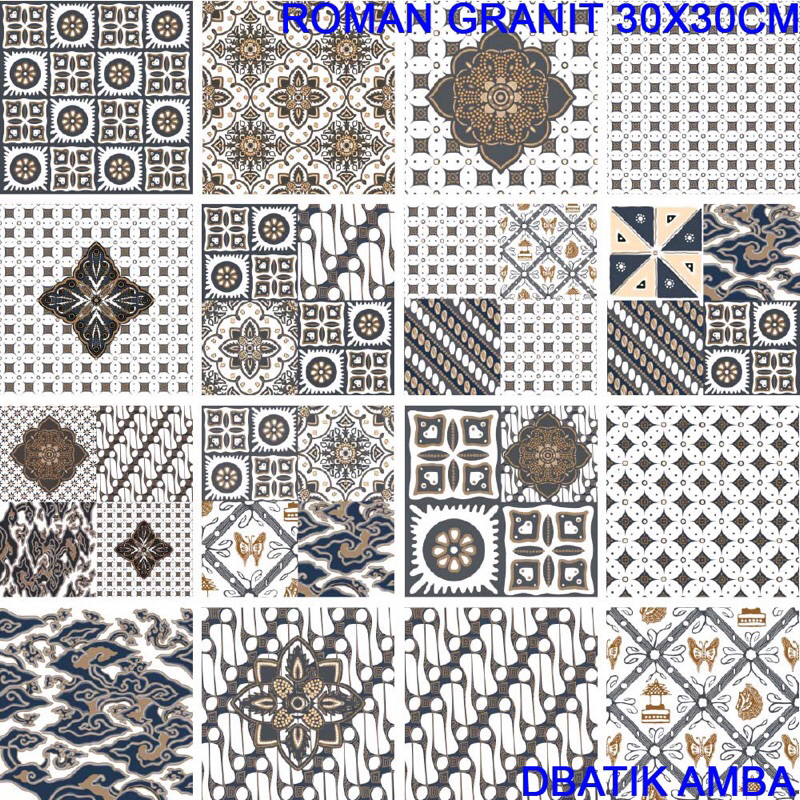Roman Granit dBatik Amba 30x30 KW B ( Motif Random)