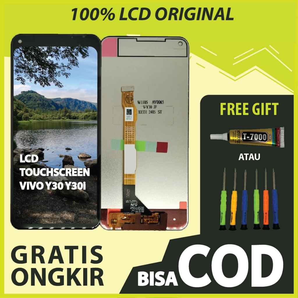 【ORIGINAL 100%】LCD TOUCHSCREEN VIVO Y30/ Y30i FULLSET TOUCHSCREEN / ORIGINAL100%