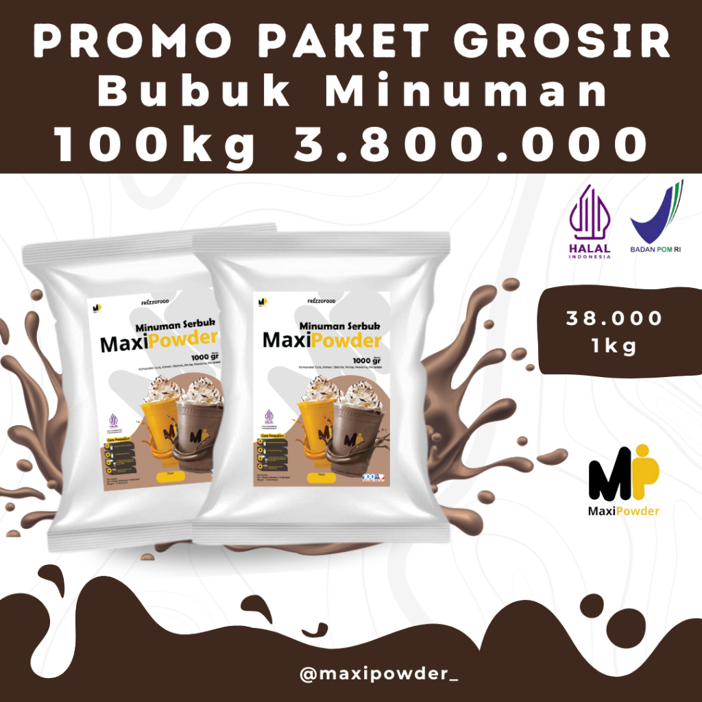 

Paket Grosir Bubuk Minuman 100kg / Bubuk Minuman Termurah / TULIS VARIAN DI CATATAN/CHAT