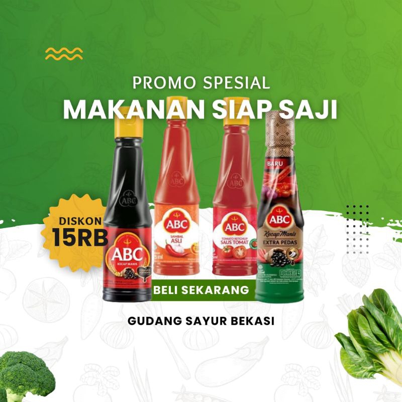 

ABC Kecap & Saus 135 ml (Kecap Manis/Kecap Pedas Manis/Saus Sambal/Saus Tomat)