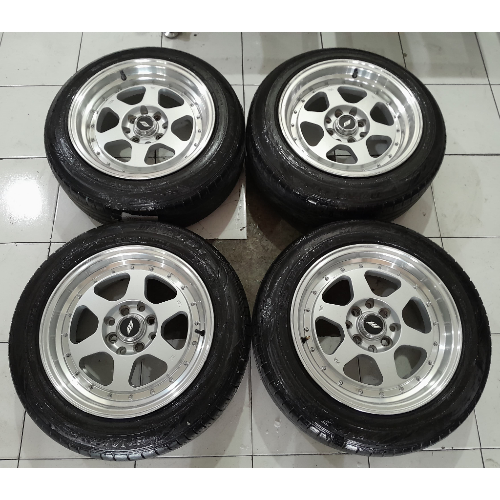 VELG MOBIL SECOND WORK MEISTER RING 15 LEBAR 7/8 PCD 8X100/114 + DUNLOP 185 60 R15