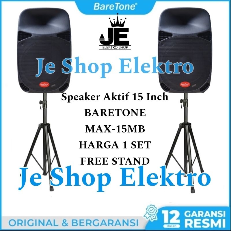 Speaker Aktif Speaker Aktive 15 Inch BARETONE MAX-15MW MAX15MB Speaker Aktif Baretone 15 Inch Free S