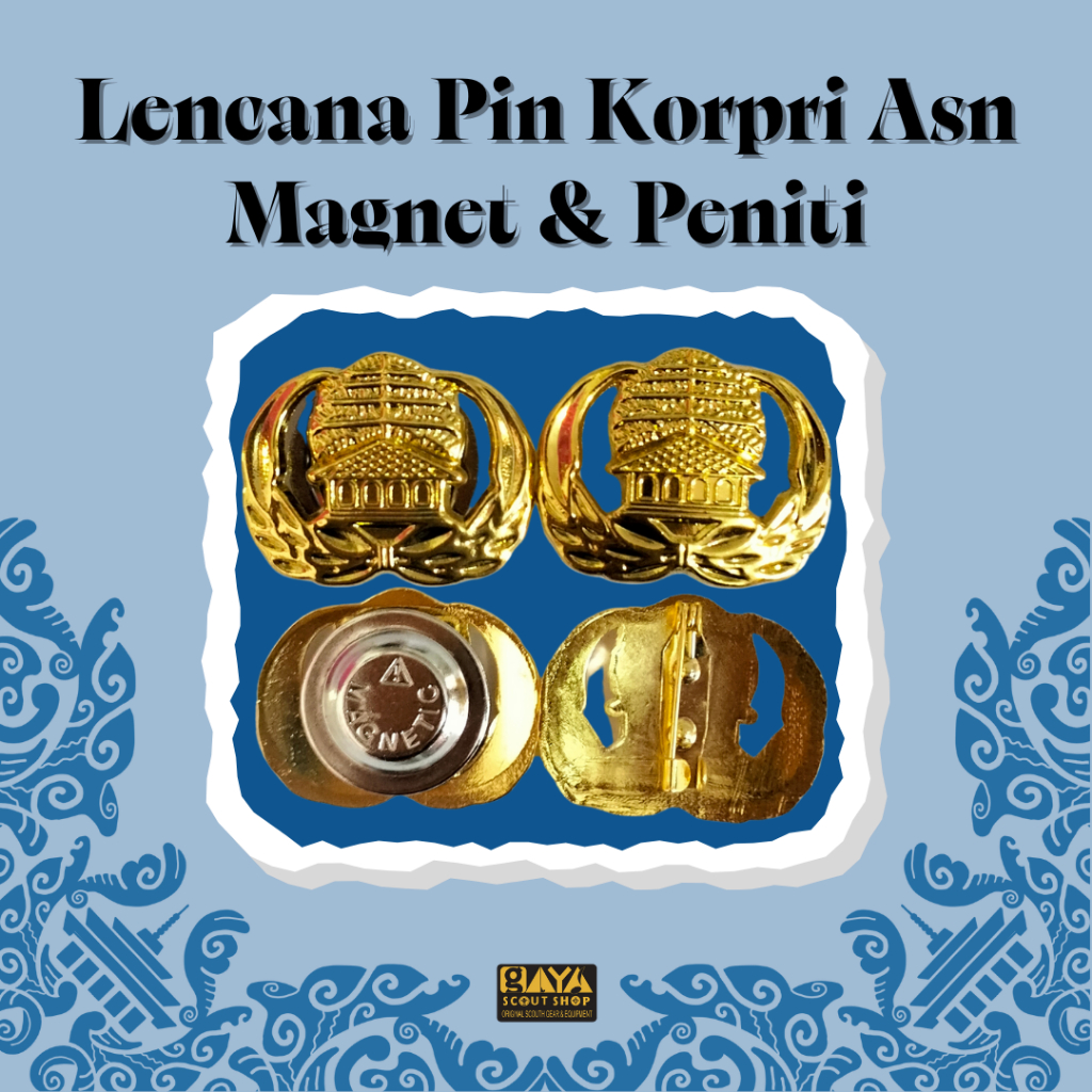 Lencana Pin Korpri Asn Magnet & Peniti Termurah