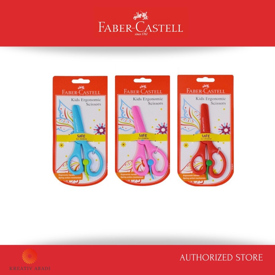 

Kids Ergonomic Scissors Faber Castell / Gunting Anak Faber Castell