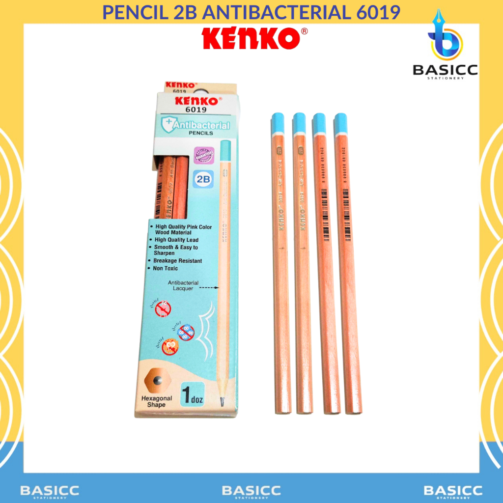 

Kenko Pensil 2B Antibacterial 6019 | @1Ktk=12 Pencil