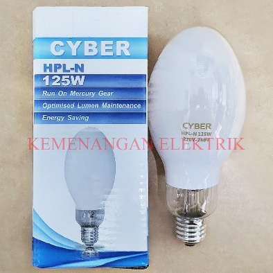 LAMPU MERCURY HPL / HPL-N / HPLN 125W 125WATT E27 BOLA LAMPU JALAN / CYBER LAMPU MERCURY HPLN 125 WA