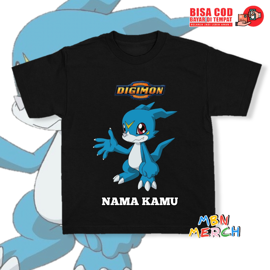 Baju kaos anak laki laki digimon karakter veemon