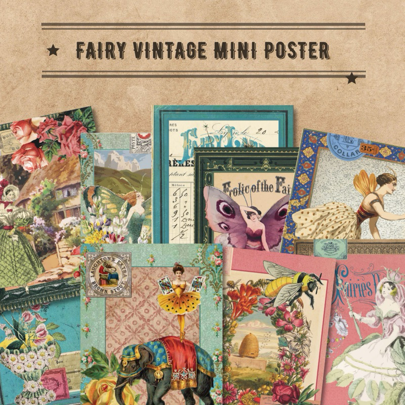 

[INFINITYSTUFF] FREE ROUND STICKER Mini poster postcard tema fairy vintage aesthetic