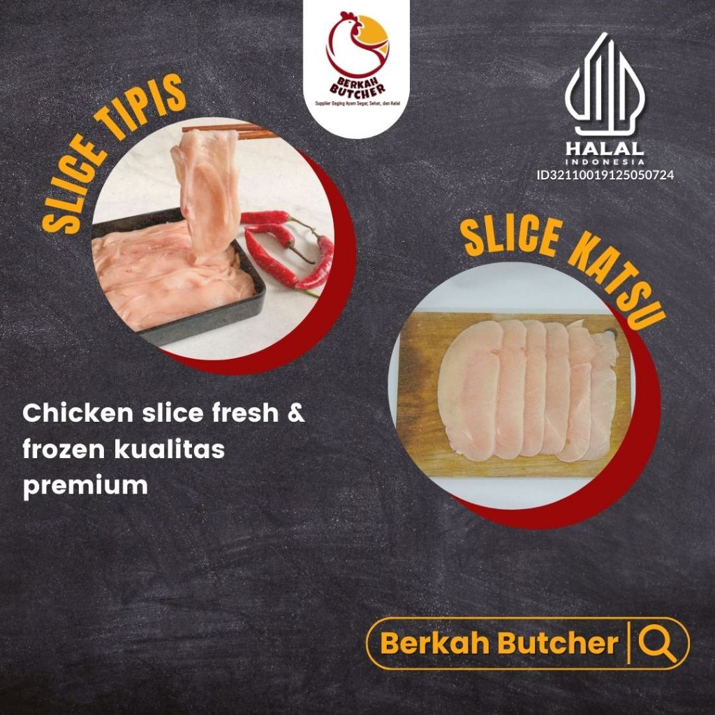 

Daging Ayam Slice / Chicken Slice 500gr - Berkah Butcher