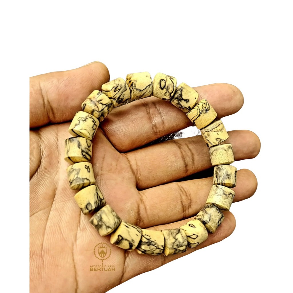 Gelang Kayu Kaboa Sancang Berserat Asli Ukuran 10mm - Bracelets