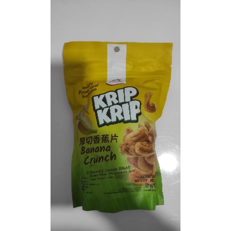 

Keripik Pisang Krip Krip Banana Crunch Dua Kelinci 80gr