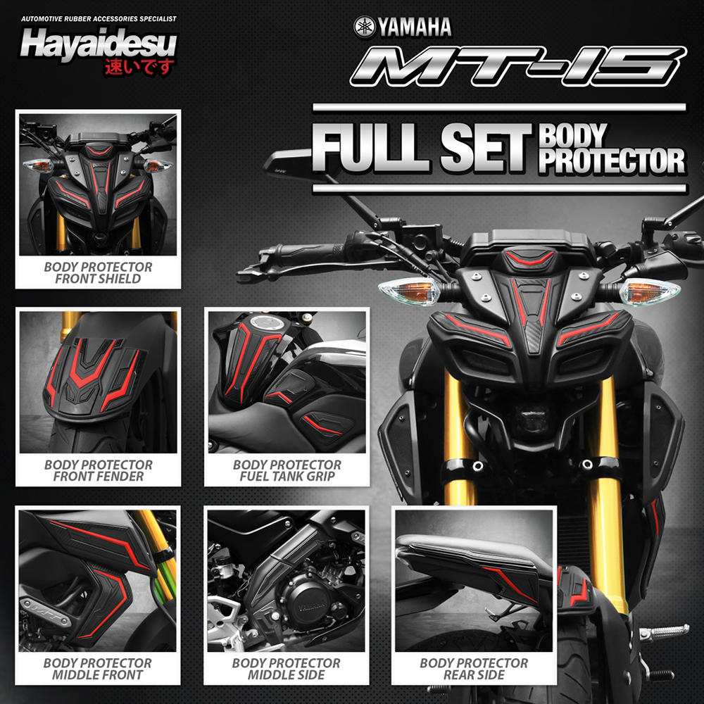 MT 15 Body Protector Full Set Cover-HAYAIDESU