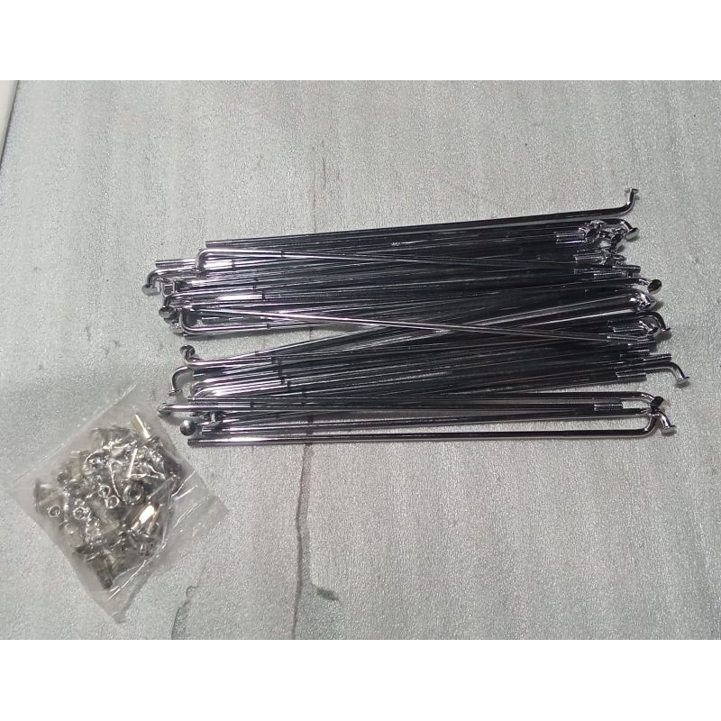 Ruji Jari jari Velg Motor 10 x 196 CHROME Ruji Depan GL Pro GL 100 GL Pro Neotech Megapro Tiger