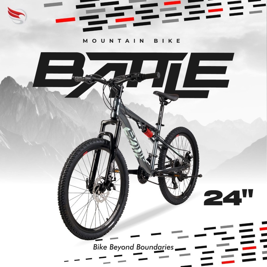 Sepeda Gunung 24" ELEMENT BATTLE MTB FULL SUSPENSION