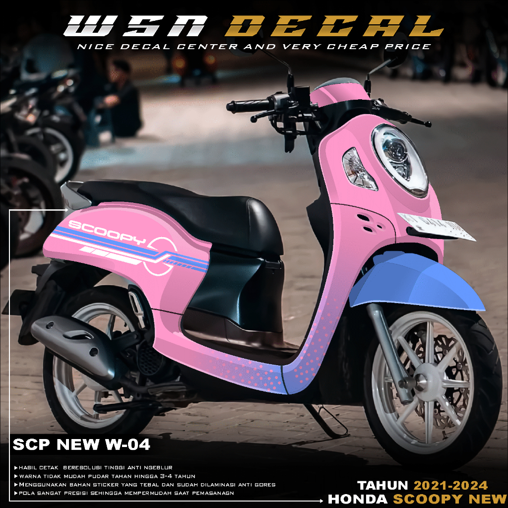 (COD) TERBARU Decal Sticker Honda SCOOPY NEW 2021-2024 Full body - Stiker Skotlet Variasi Modifikasi