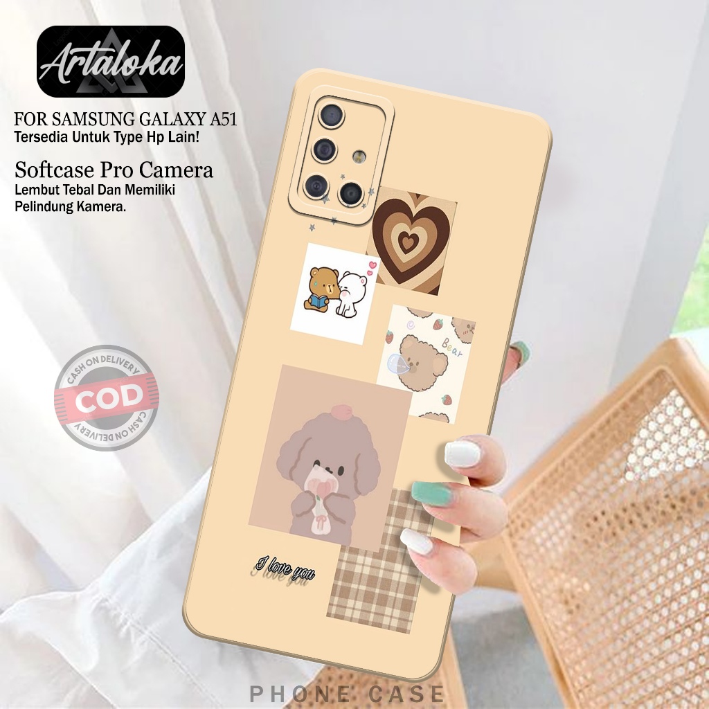 Softcase Hp Samsung Galaxy A51 Fashion Case Kartun Case Samsung Galaxy A51 Silikon TPU Pro Camera Ca