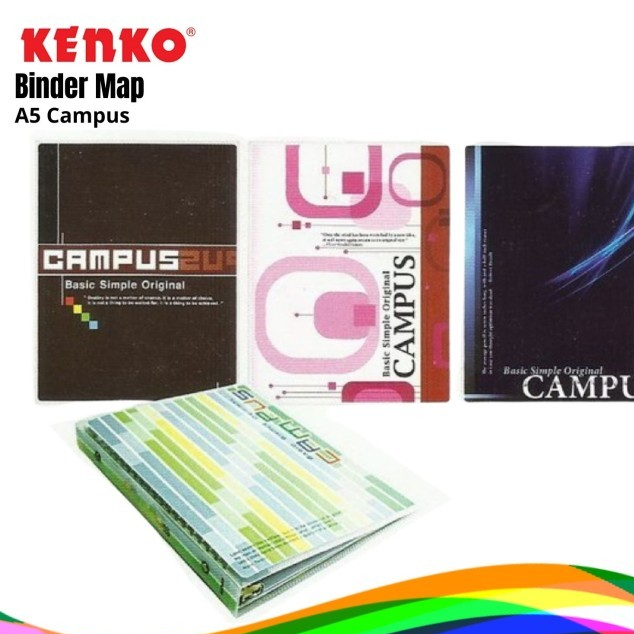 

BINDER Note A5 KENKO Motif Campus Cover Selip 20 Ring A5-TS Random