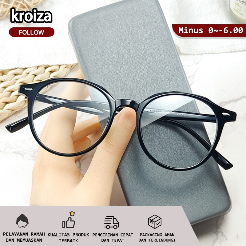 Photocromic minus kacamata wanita minus 2 in 1 Bluecromic kacamata minus  kaca mata antiradiasi