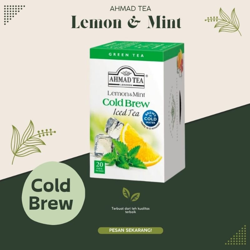 

Ahmad Tea London Cold Brew Green Tea / Teh import London 40gr 20s