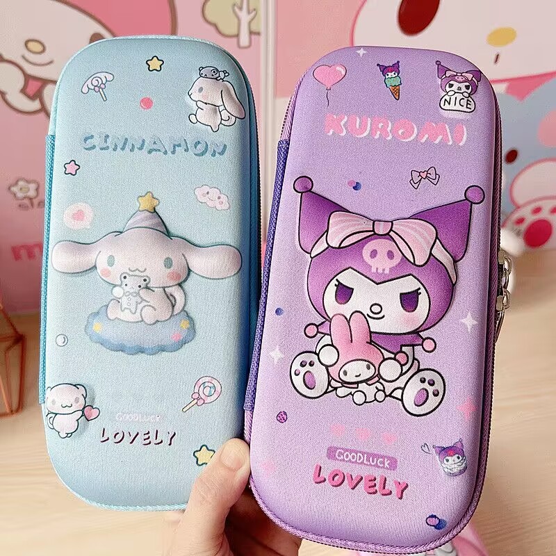 

Tempat Pensil Anak Sanrio 3D Waterproof / Tempat Alat Tulis Sekolah Karakter Sanrio Motif Timbul