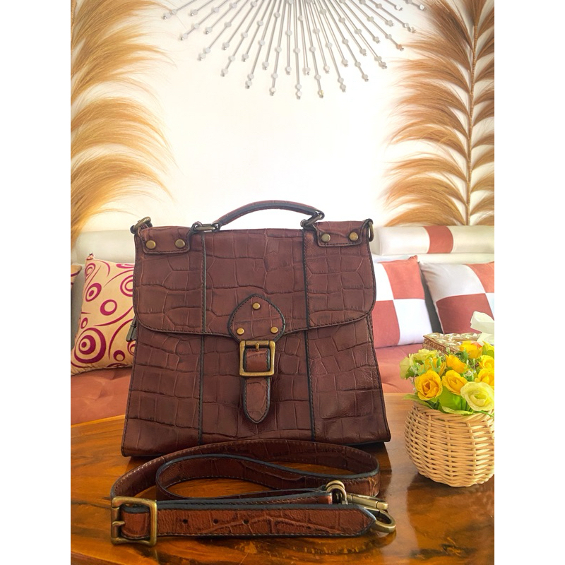 F*ossil Vri Vrv Croco Top Handle ( ocil Vintage Croco)