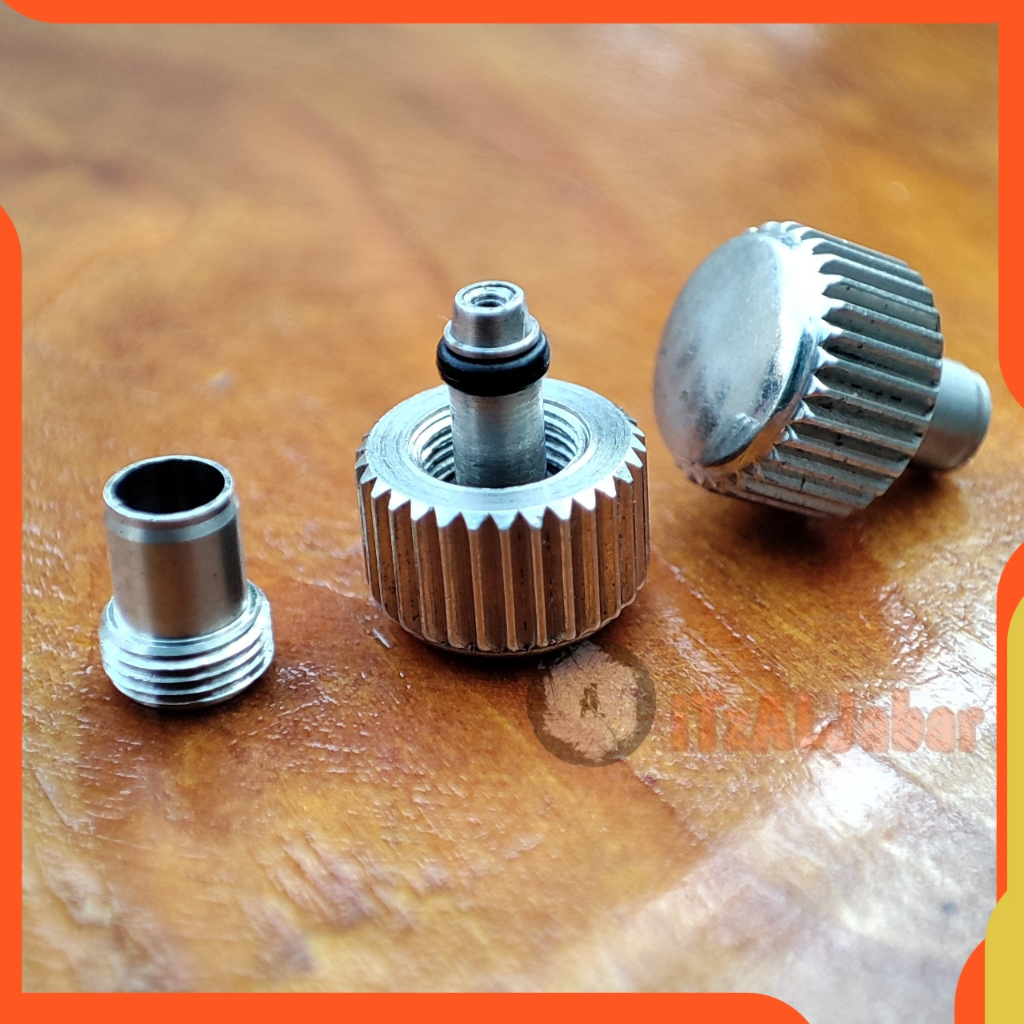 Crown knop jam tangan Seiko diver Putaran jam tangan Seiko divers 7mm silver