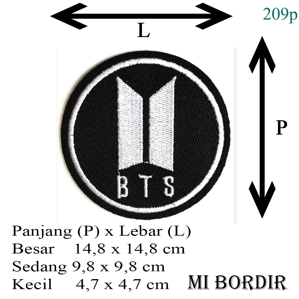 Patch / Emblem Bordir BTS