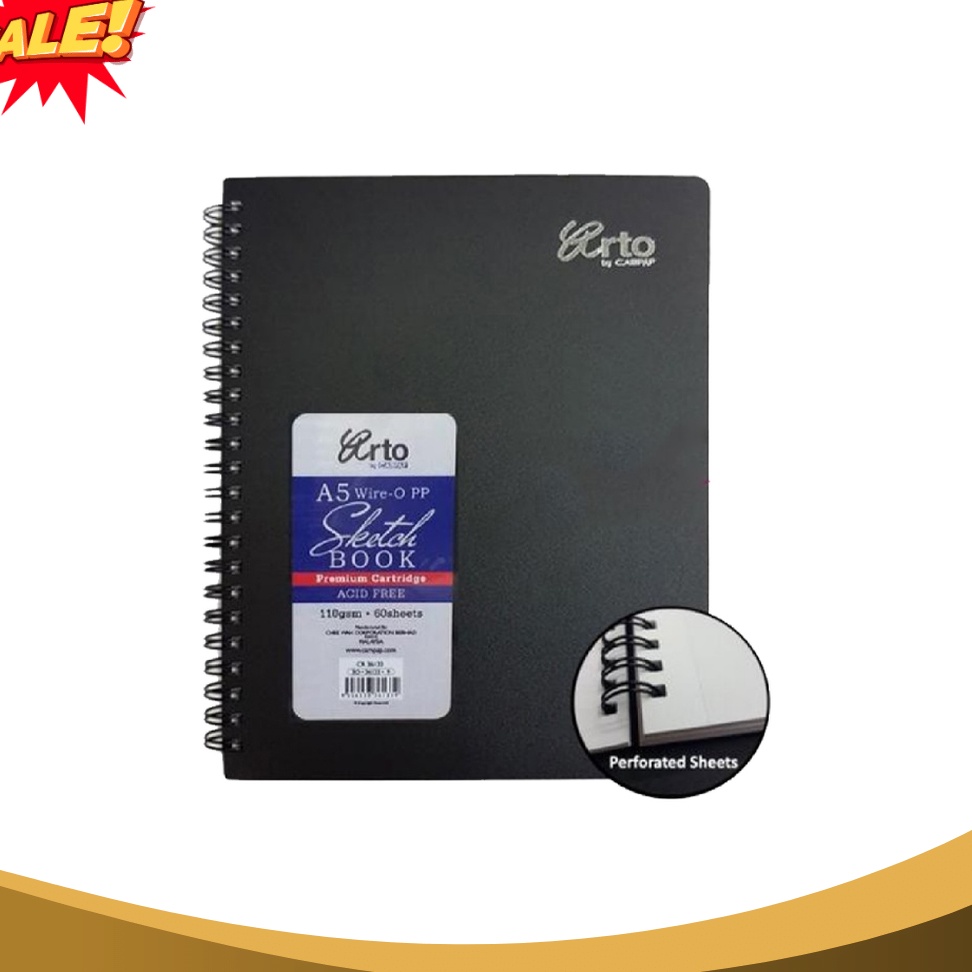 

SPONTAN Arto A5 Wire Bound Hard Back Sketchbook