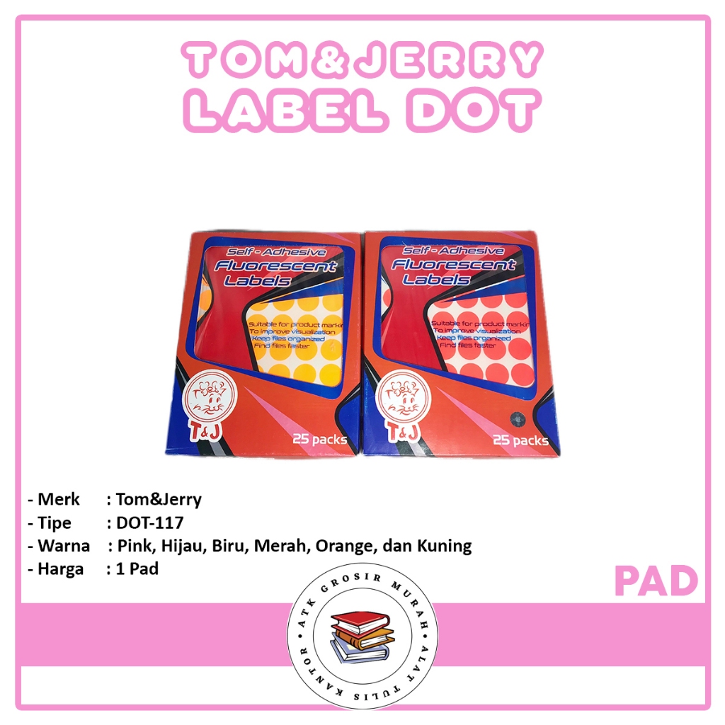 

TOM & JERRY - Label Color Dot 117 Warna - Pad