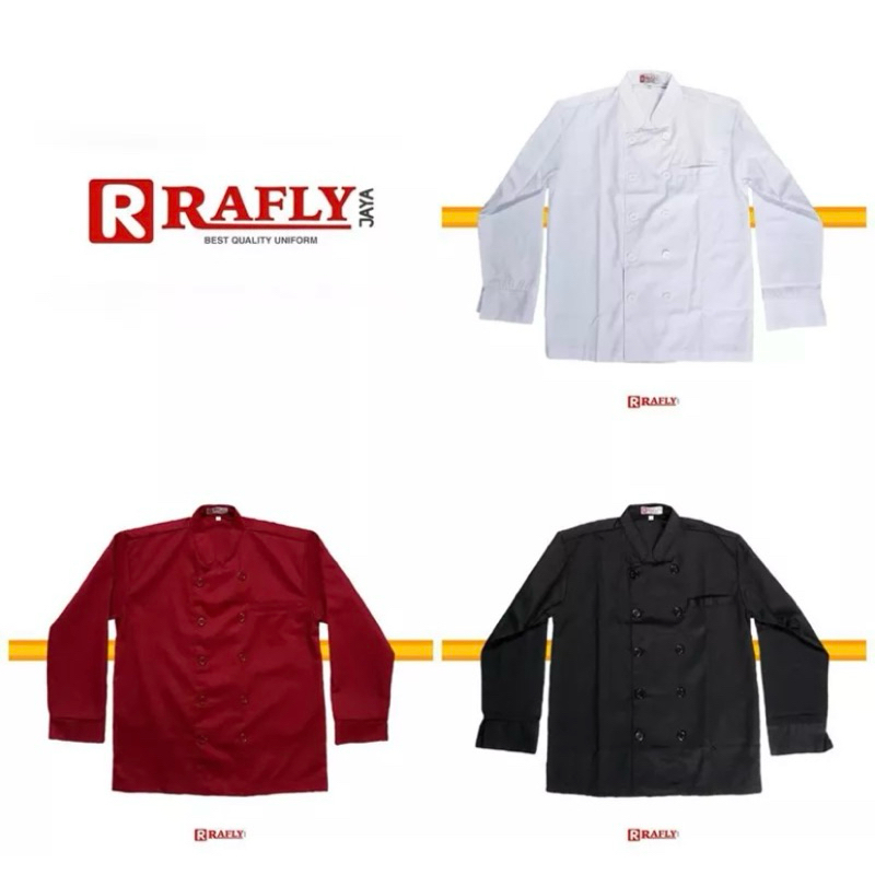 Chef Jacket - Baju Koki Lengan Panjang Pria Wanita - Baju Cook - Seragam Koki