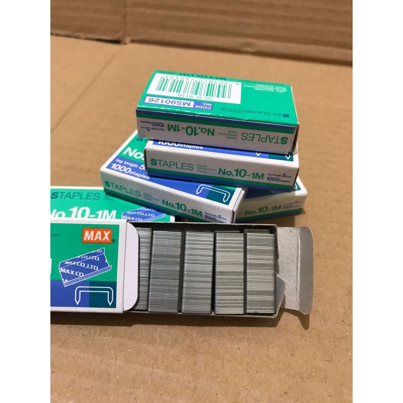 

Max Isi staples kecil no. 10 max (pak kecil)
