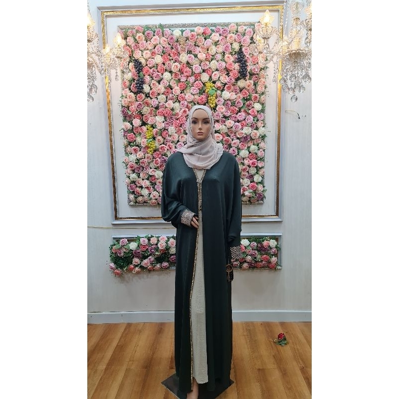 abaya mesir abaya outer abaya warna hijau botol hijau army hijau tua abaya warna abaya warna  abaya/