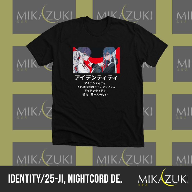 Mikazuki T-Shirt Kaos Game - IDENTITY / 25-ji, Nightcord de / 25ji /  Hatsune Miku [Project Sekai]