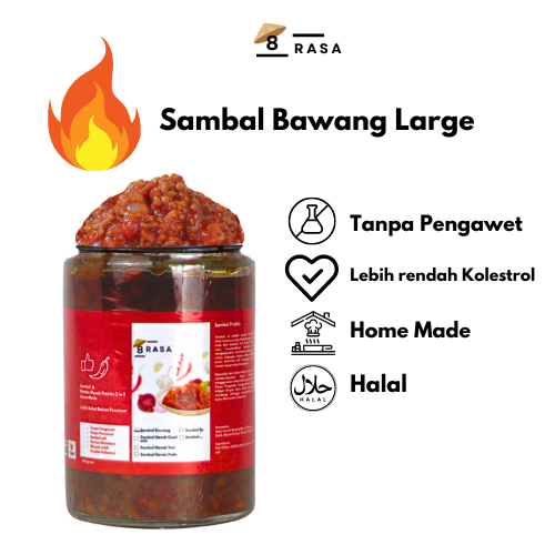 

Sambal 8 Rasa Paket Sambal Bawang Merah Alami, tanpa Pengawet Best Seller