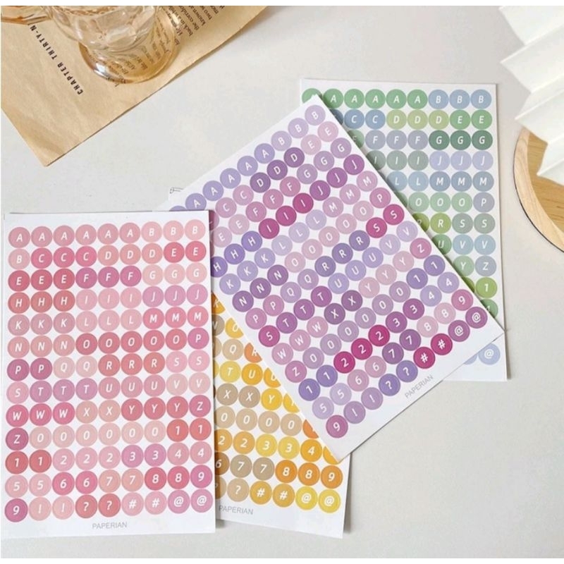 

Stiker huruf deco alphabet untuk diary aesthetic stiker dekorasi jurnal scrapbook stiker alat
