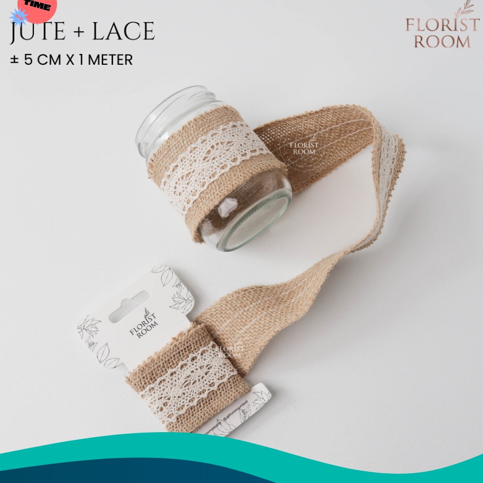 

TERBARU Jute Lace 5cm x 1meter Goni