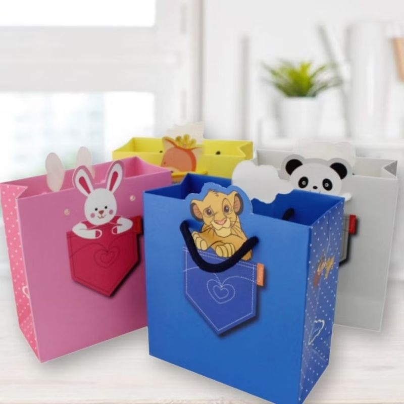 

Paper Bag Ulang Tahun / Paper Bag Motif Animal / Goodie Bag Ulang Tahun Animal Series / Paper Bag Karakter Lucu