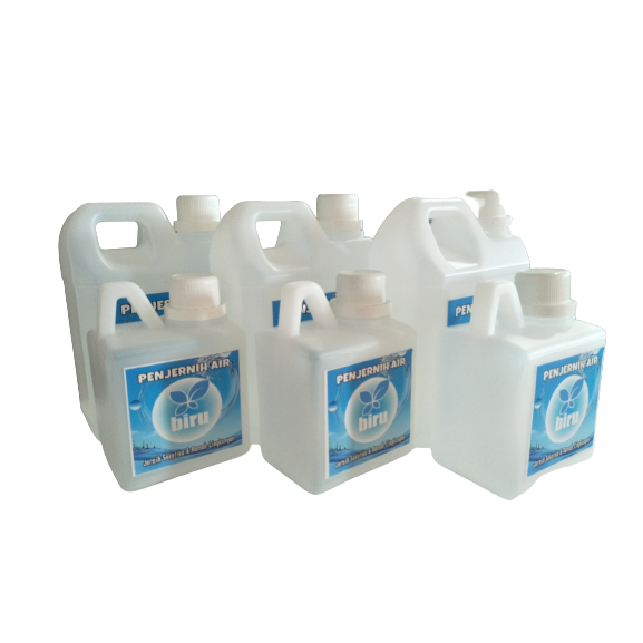 RB BIRU Penjernih Air 1 liter. Menjernihkan Air kotor, Kuning, Berbau.Untuk Torn, Sumur Gali, sumur