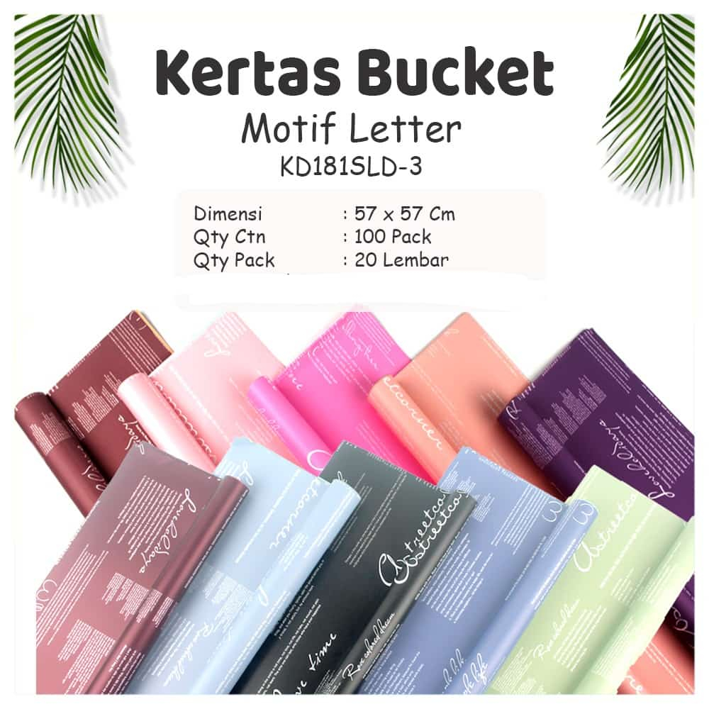 

Kertas Buket Bicollor Letter Cellophane Flower Wrap