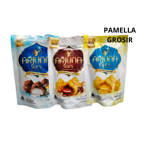 

SNACK ARJUNA SOES KUE SUS ISI CREAM 30 GR - VARIAN COKLAT, KEJU, VANILA