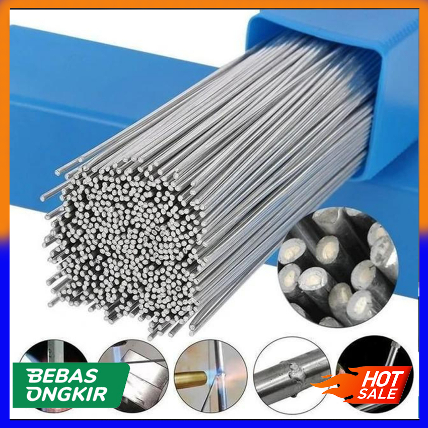 Kawat Las Aluminium Suhu Rendah - 1,6mm(330mm) + Flux